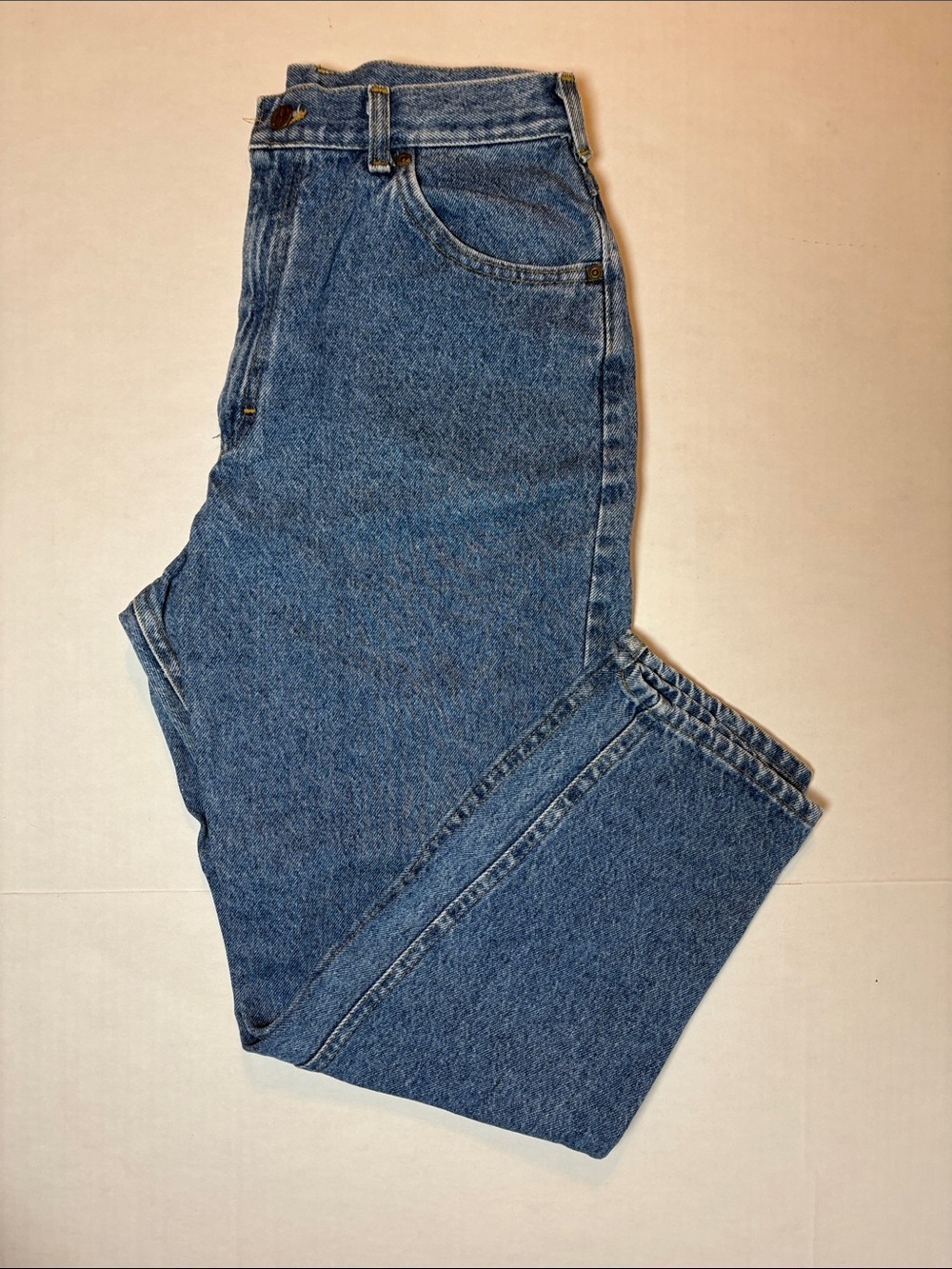 Lee Riders VTG 100% Cotton Mom Jeans Made In USA Size Petite 14